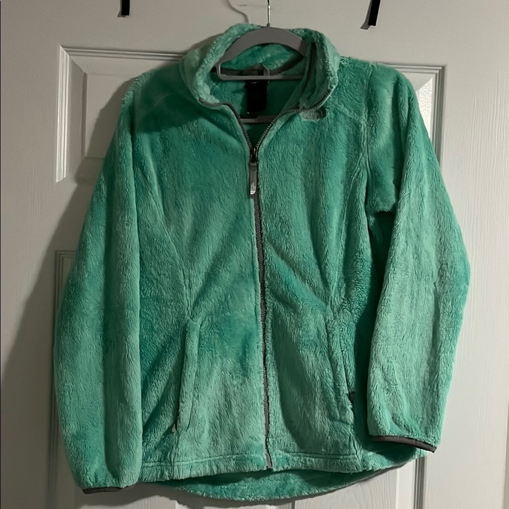 Green Fleece Zip-Up Jacket